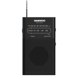 Radio Portátil Daewoo DW1027/ a Pilas/ Negra | APLIUM