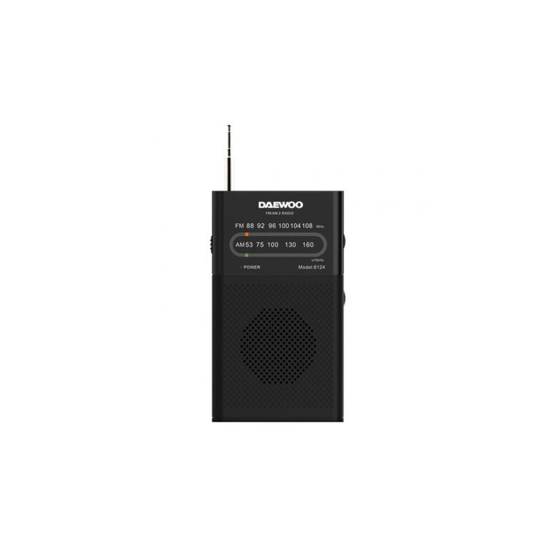 Radio Portátil Daewoo DW1027/ a Pilas/ Negra | APLIUM