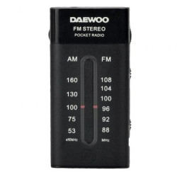 Radio Portátil Daewoo DW1109/ a Pilas/ Negra | APLIUM