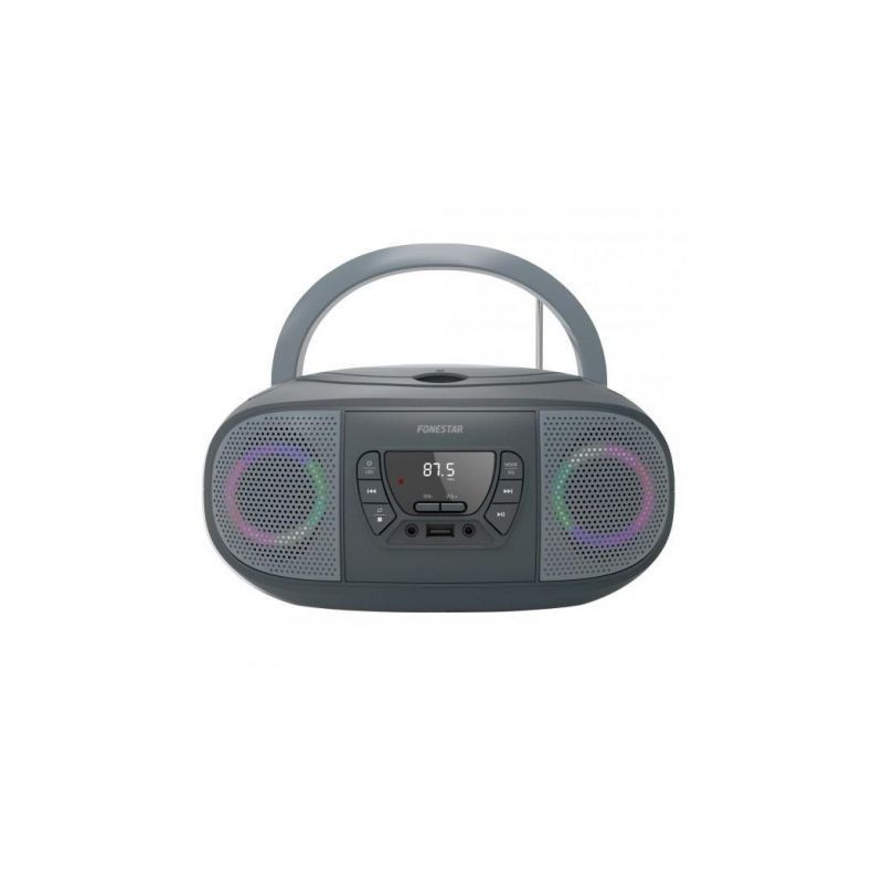 Radio CD Fonestar BOOM-GO-G/ 13W/ a Pilas/ con Cable/ Gris | APLIUM