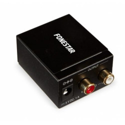 Convertidor de Audio Fonestar FO-37DA/ Entrada Toslink y RCA | APLIUM