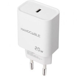 Cargador de Pared Nanocable 10.10.2005/ 1xUSB Tipo-C/ 20W/ B | APLIUM