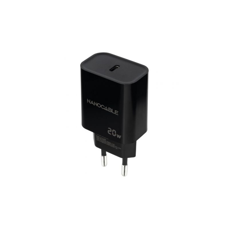 Cargador de Pared Nanocable 10.10.2006/ 1xUSB Tipo-C/ 20W/ N | APLIUM