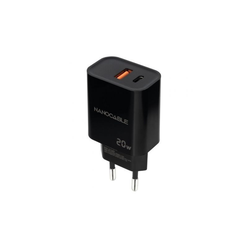 Cargador de Pared Nanocable 10.10.2008/ 1xUSB/ 1xUSB Tipo-C/ | APLIUM