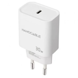 Cargador de Pared Nanocable 10.10.2009/ 1xUSB Tipo-C/ 30W/ B | APLIUM