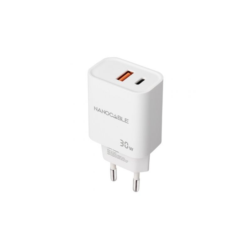 Cargador de Pared Nanocable 10.10.2011/ 1xUSB/ 1xUSB Tipo-C/ | APLIUM