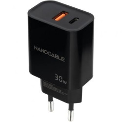 Cargador de Pared Nanocable 10.10.2012/ 1xUSB/ 1xUSB Tipo-C/ | APLIUM