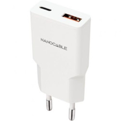 Cargador de Pared Nanocable 10.10.2022/ 1xUSB Tipo-C/ 1xUSB/ | APLIUM