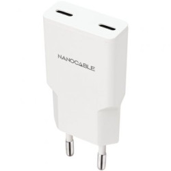 Cargador de Pared Nanocable 10.10.2023/ 2xUSB Tipo-C/ 20W/ B | APLIUM