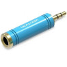 3.5MM Male To 6.35MM Female Aud Io Adapter Blue Aluminum All | APLIUM