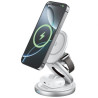3IN1 15W Wireless Charger Stand With Magsafe Silver | APLIUM