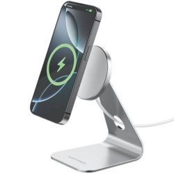 15W Magnetic Wireless Charger S Tand With Magsafe 1M Silver | APLIUM