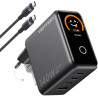 Cargador de Pared GaN Vention TZ-FCOH0-EU/ 3xUSB Tipo-C + Ca | APLIUM