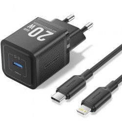 Cargador de Pared GaN Vention TZ-FEPB0-EU-02/ 1xUSB Tipo-C + | APLIUM
