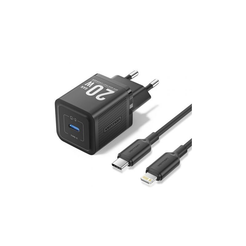Cargador de Pared GaN Vention TZ-FEPB0-EU-02/ 1xUSB Tipo-C + | APLIUM