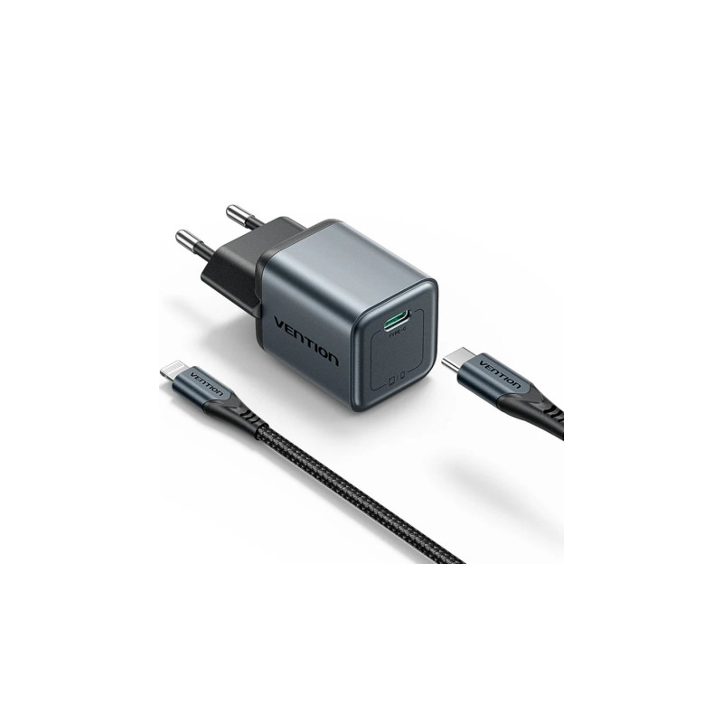 Cargador de Pared GaN Vention TZ-FEVH0-EU/ 1xUSB Tipo-C + Ca | APLIUM