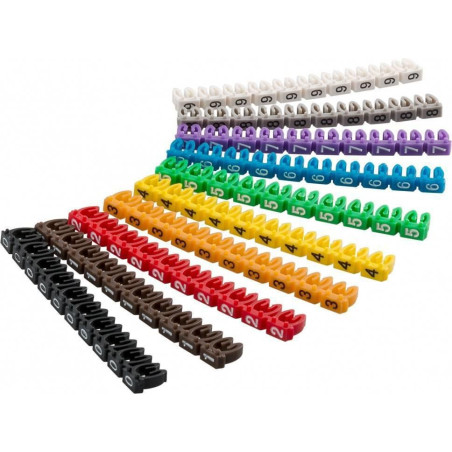 CABLE MARKER CLIPS DIGITS 0-9