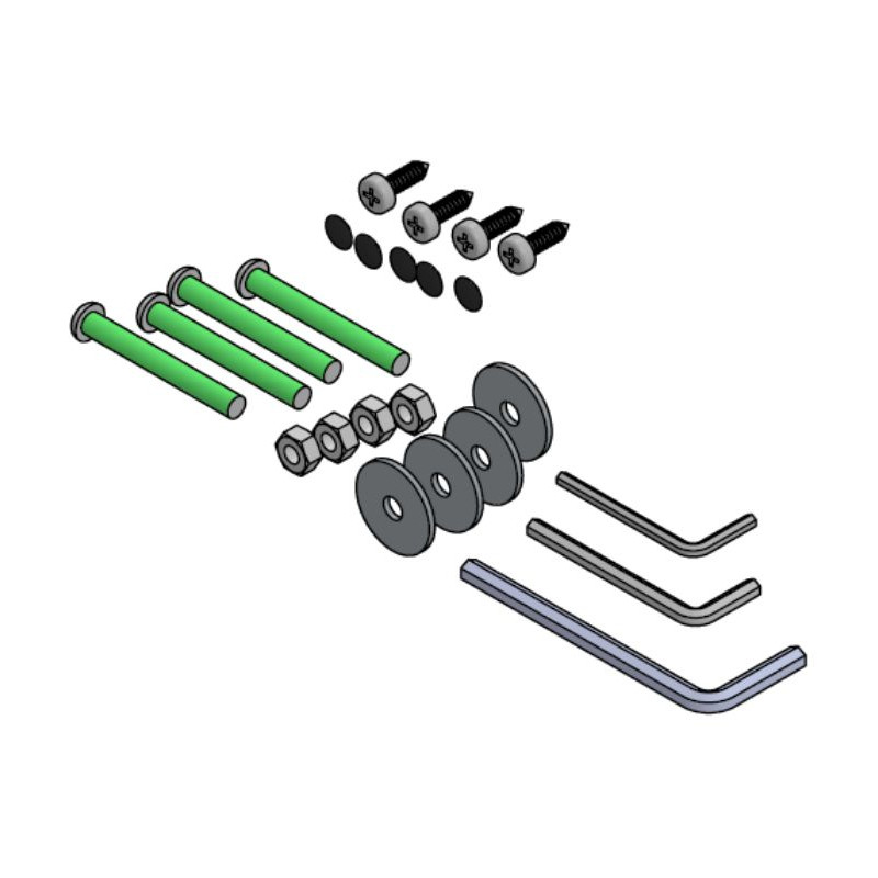 Fixing kit with Allen Keys