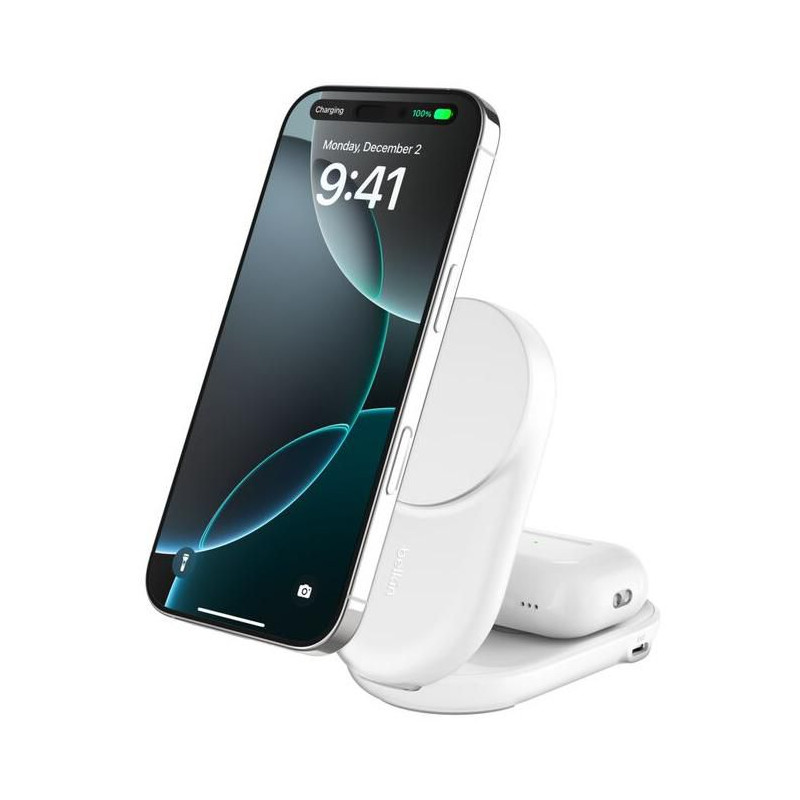 UltraCharge 25w Qi2 2in1 Magnetic Charger plus USB-C, White