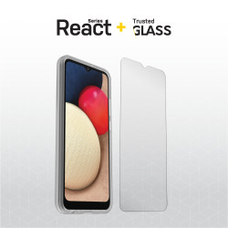 React+Trusted Glass Galaxy A02s CLEAR