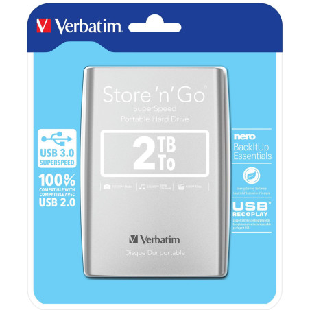 External HD 2TB USB 3.0 Silver