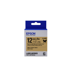 Label/LK-4KBK Satin 12mmx5m BK/GD