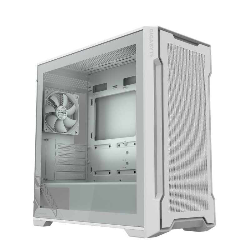 C102 Glass Midi Tower White