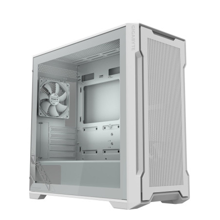 C102 Glass Midi Tower White