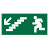 200x100 DOWN LEFT STAIR SIGN | APLIUM
