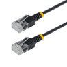 1m Black Ultra Slim CAT6a Cable