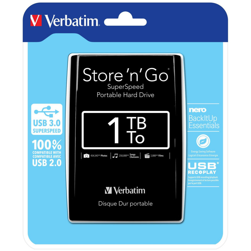 External HD 1 TB Black