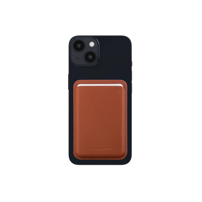 Leather wallet w MagSafe-Tan