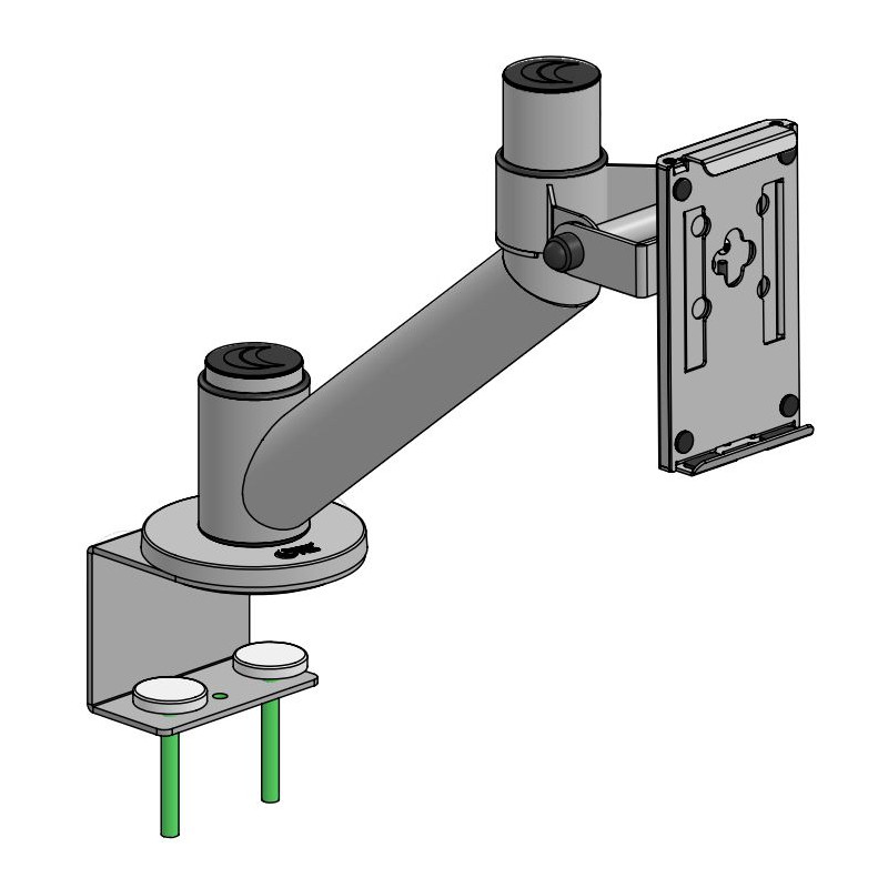 Desk mount SP2 90mm w. angled