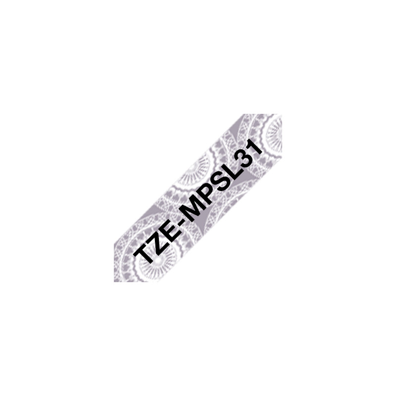 Tape/TZEMPSL31 12MM BLACKON SILVER LACE