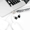 T-bar Security Keyed Coiled Cable Lock - Black | APLIUM