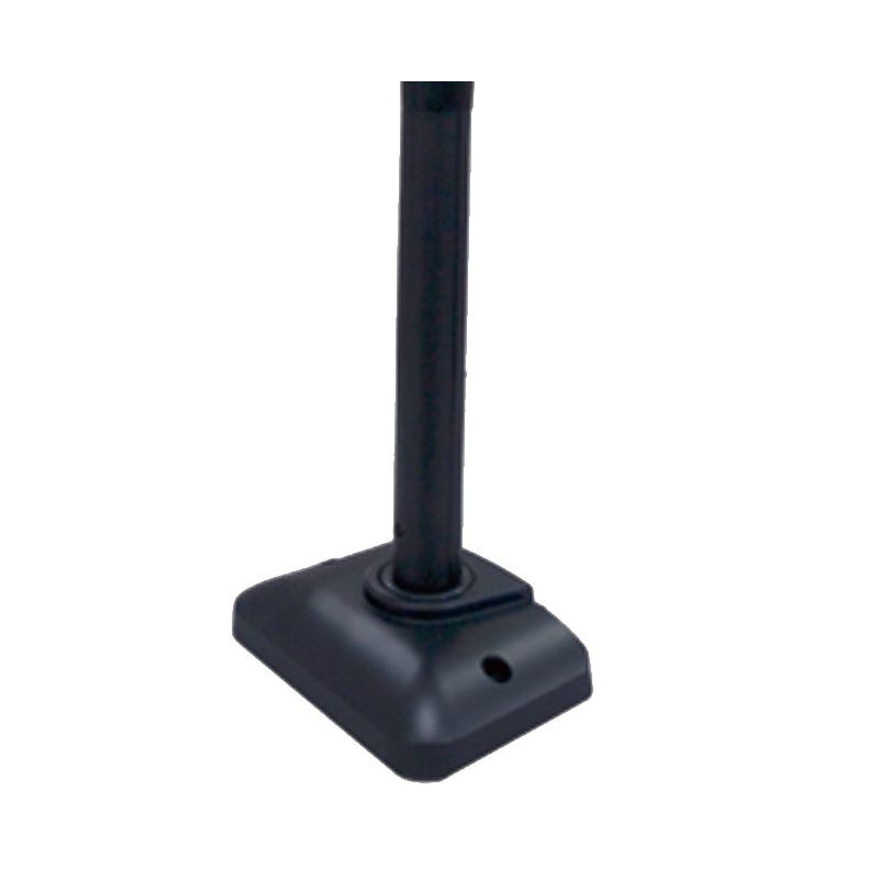 Plastic pole base with metal