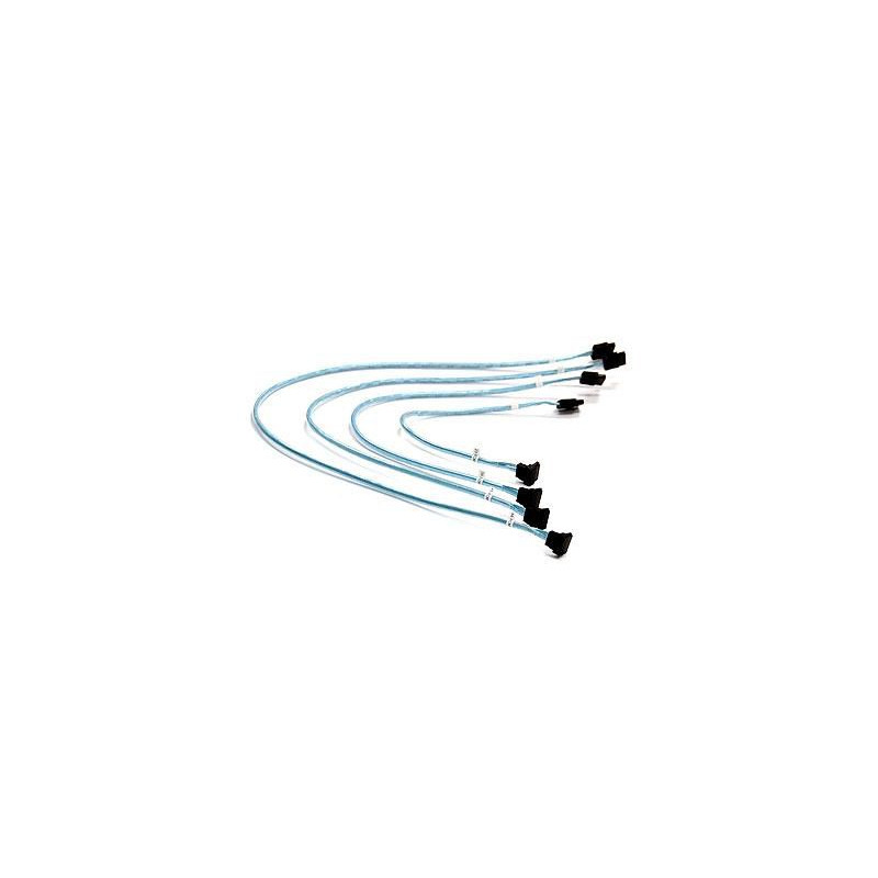 4 X Round Sata Cable 0.43 M