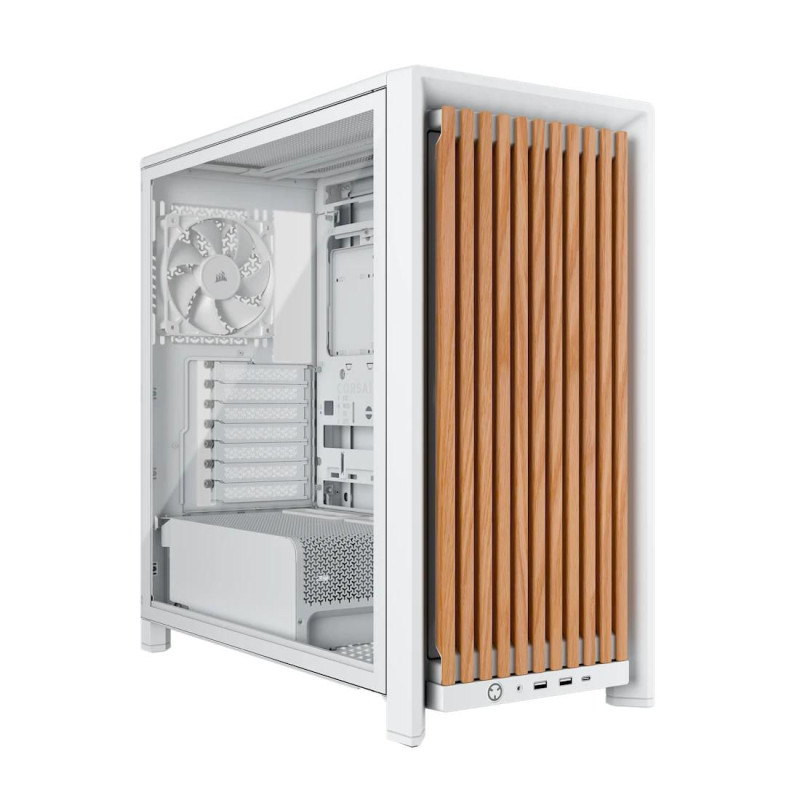 Caja Corsair Frame 4000D Rs Wood Mid-tower WHITE/OAK CC-9011 | APLIUM