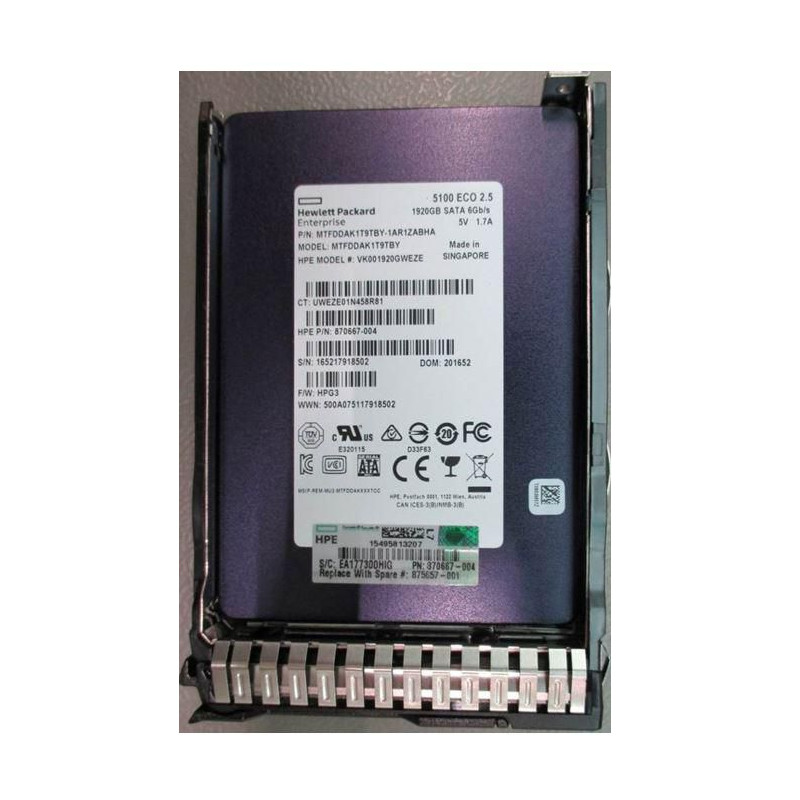SSD 1.92TB SFF SATA RI DS SC
