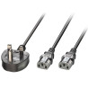 UK power cord splitter cable