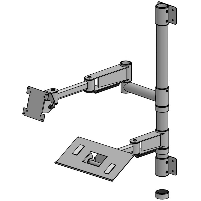 SP2 850mm pole wall mounted