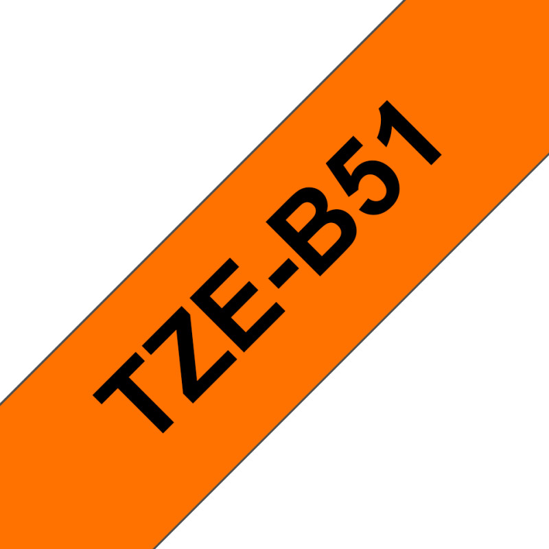 Tape/orange w black overprint TZEB51 24m