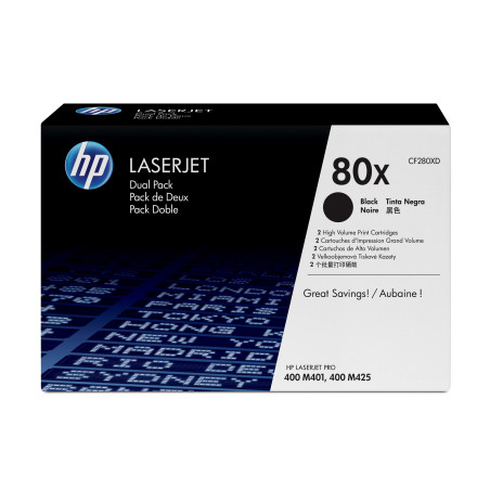 HP CF280X Black Dual Pack LJ Toner Cart