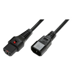 Powercord C13 IEC Lock - C14
