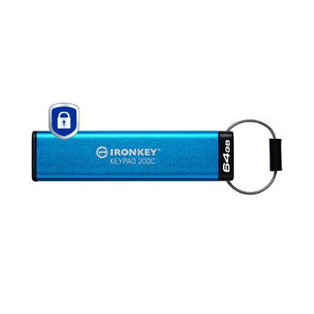 64GB Usb-c Ironkey Keypad 200C Fips 140-3 Lvl 3(PENDING)AES- | APLIUM