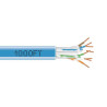 CAT6A SOLID RISER 1000' BLUE