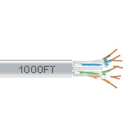 CAT6A SOLID PLENUM 1000' GREY