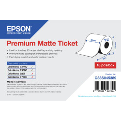 Label/Prem Matte Ticket Roll 80mmx50m