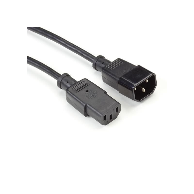 C13 SOCKET TO C14 PLUG MOLDED