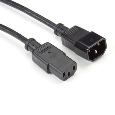C13 SOCKET TO C14 PLUG MOLDED